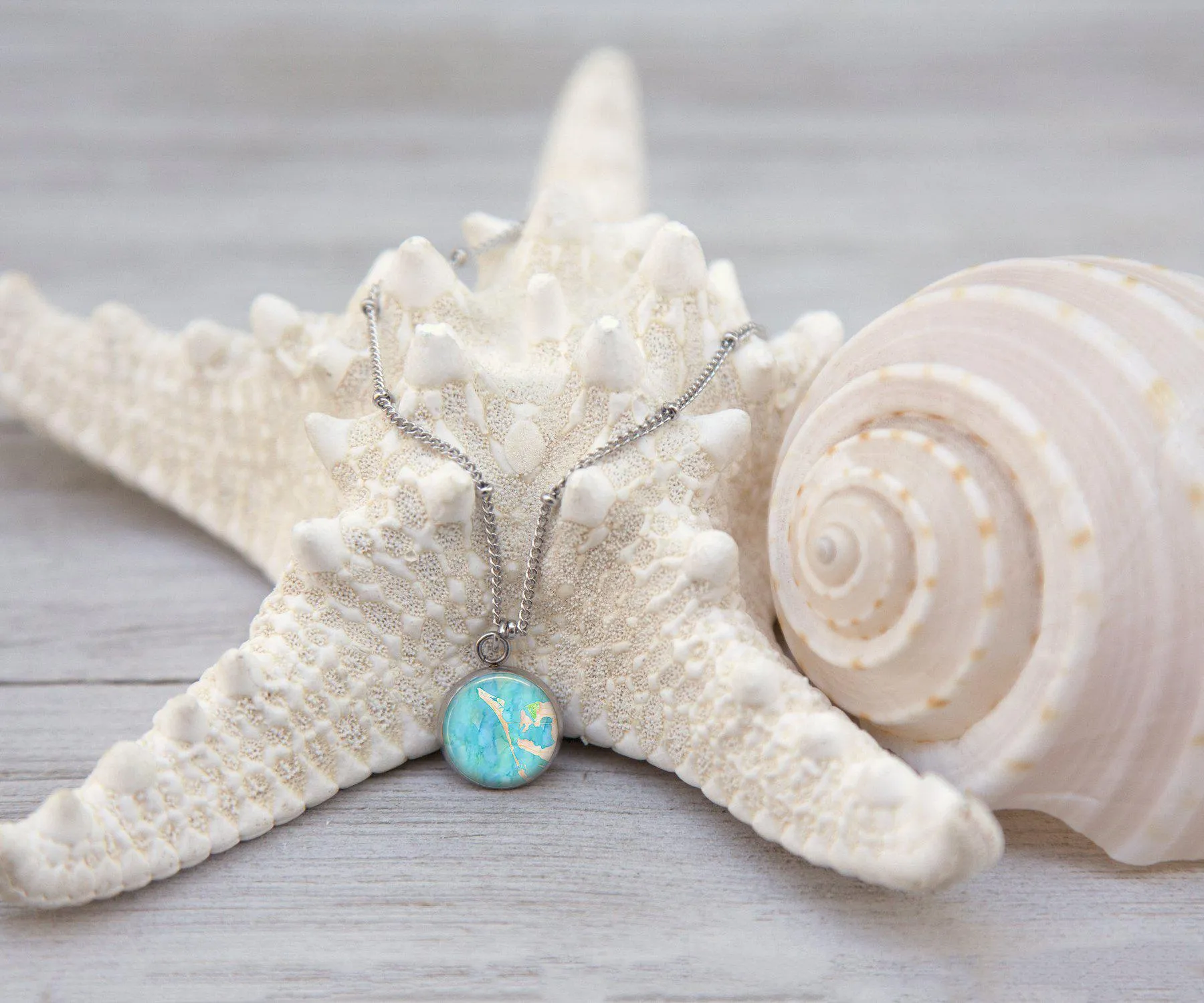 Anna Maria Island Watercolor Anklet | Handmade Jewelry