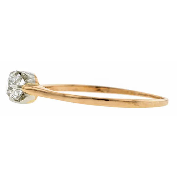 Antique Diamond Solitaire Engagement Ring, Old Mine 0.31ct