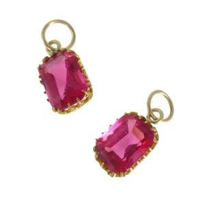 Antique Georgian Pink Paste Charms
