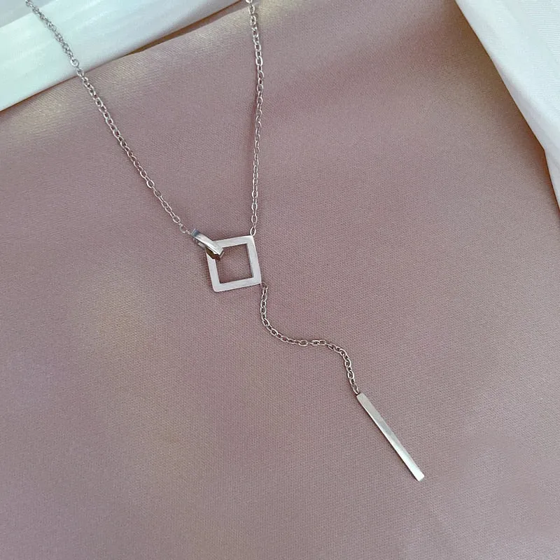 Artificial Gems Zirconia Not Fade Color heart Pendant Necklaces For Women