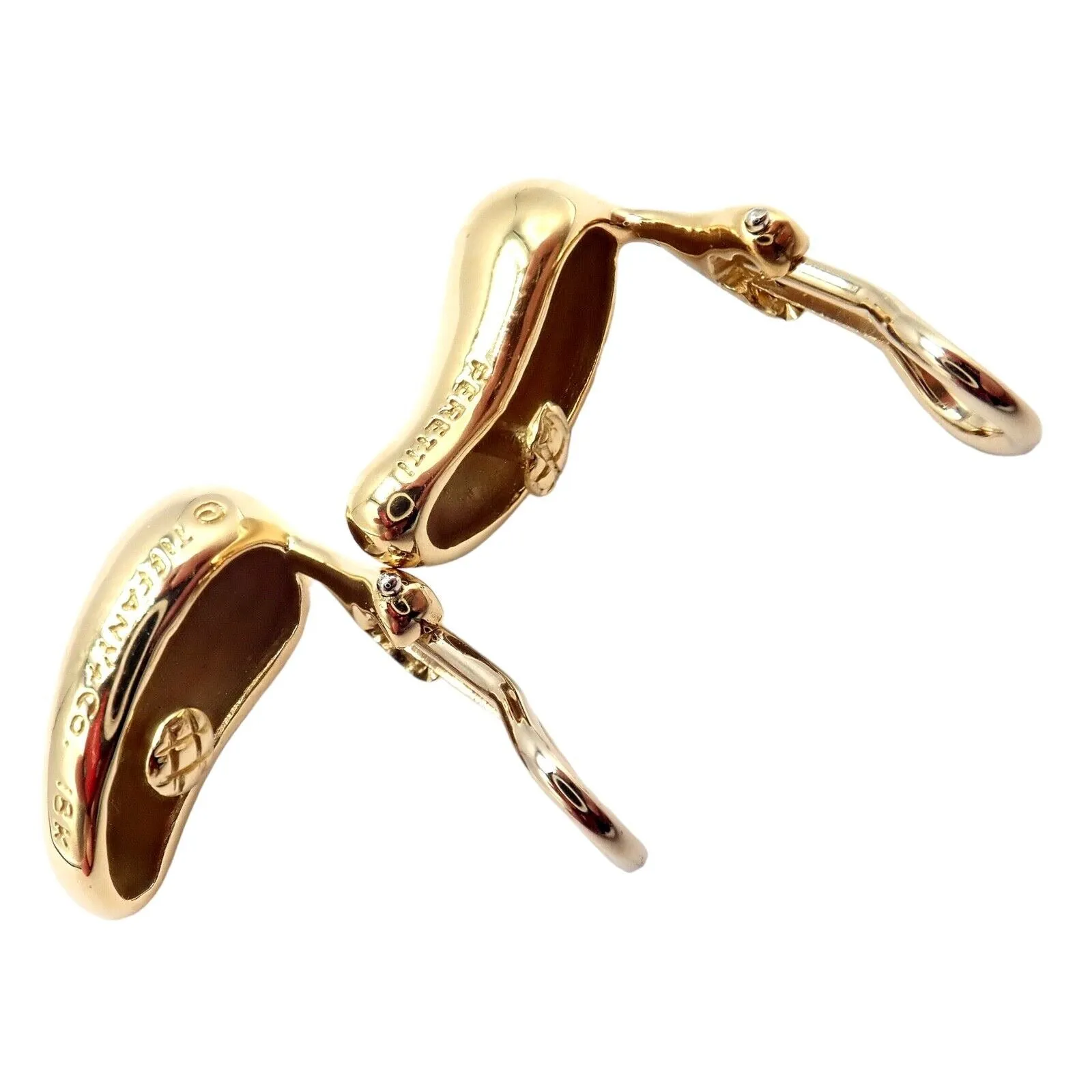 Authentic Tiffany & Co Peretti 18k Yellow Gold Teardrop Earrings