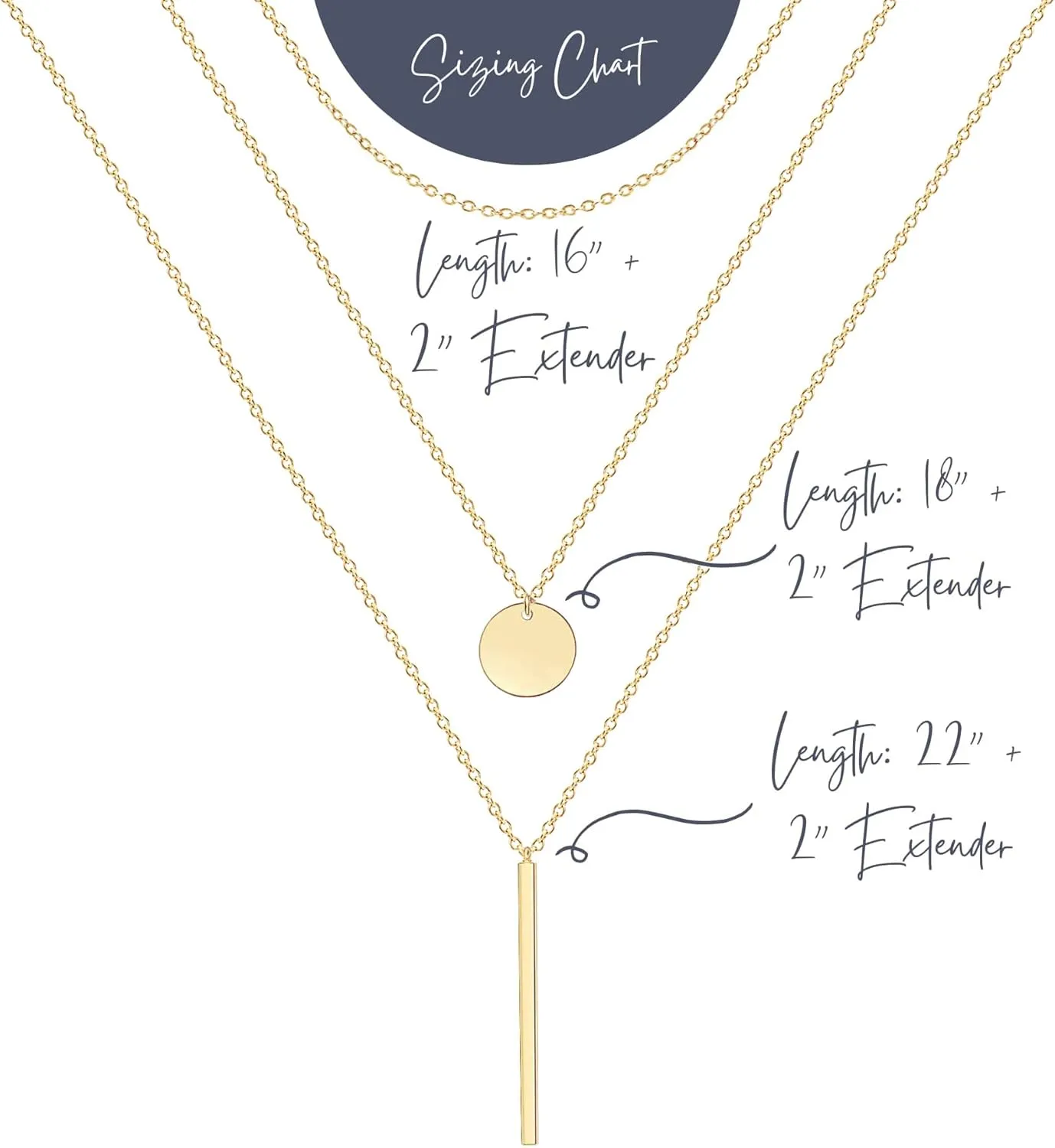 Ava Riley Necklace for Women, 14K Gold-Plated Dainty Choker, Silver Layered Necklaces for Women, Trendy Beach Jewelry