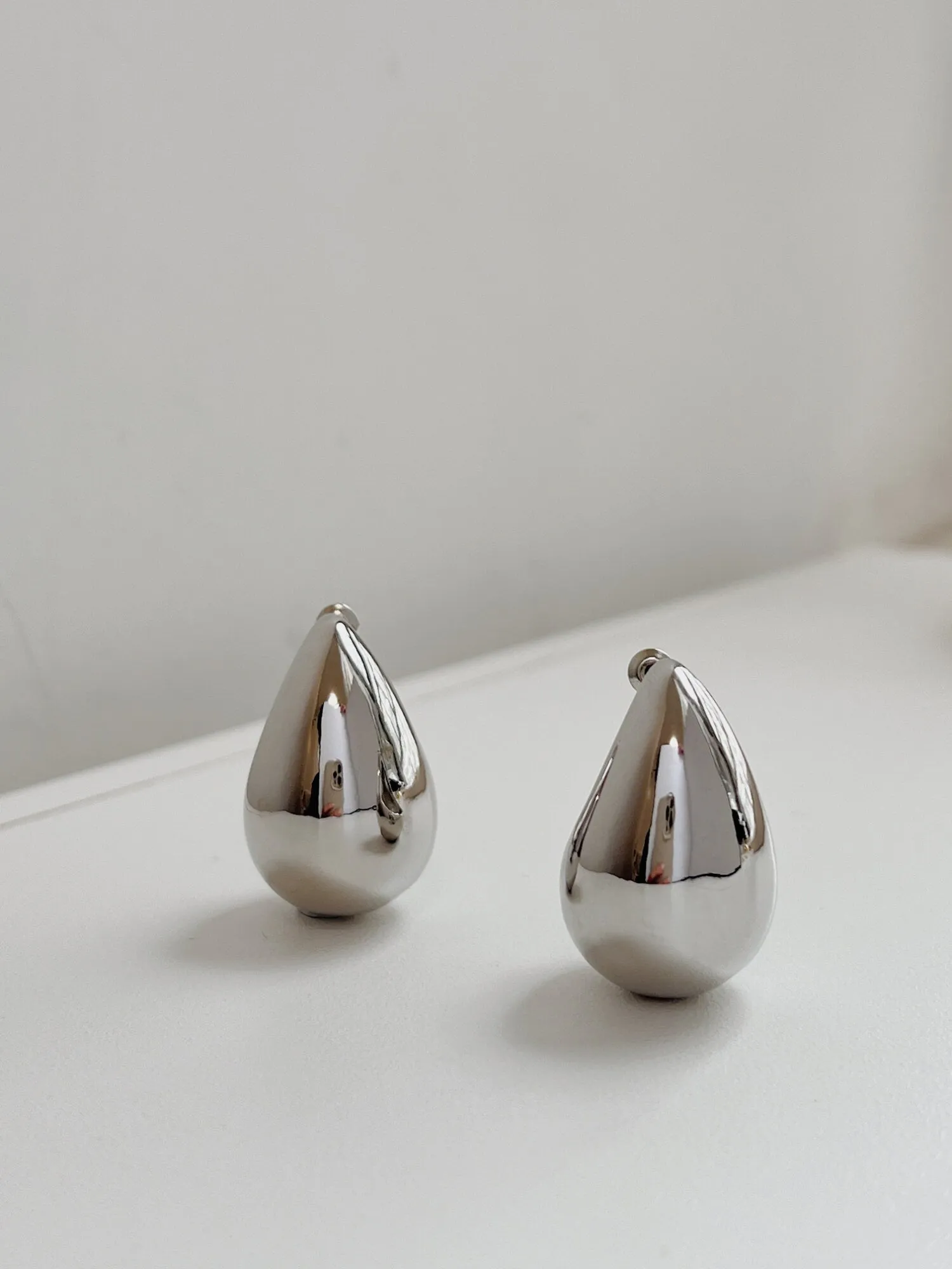 Aylen Gold Chunky Tear Drop Dome Stud Earrings