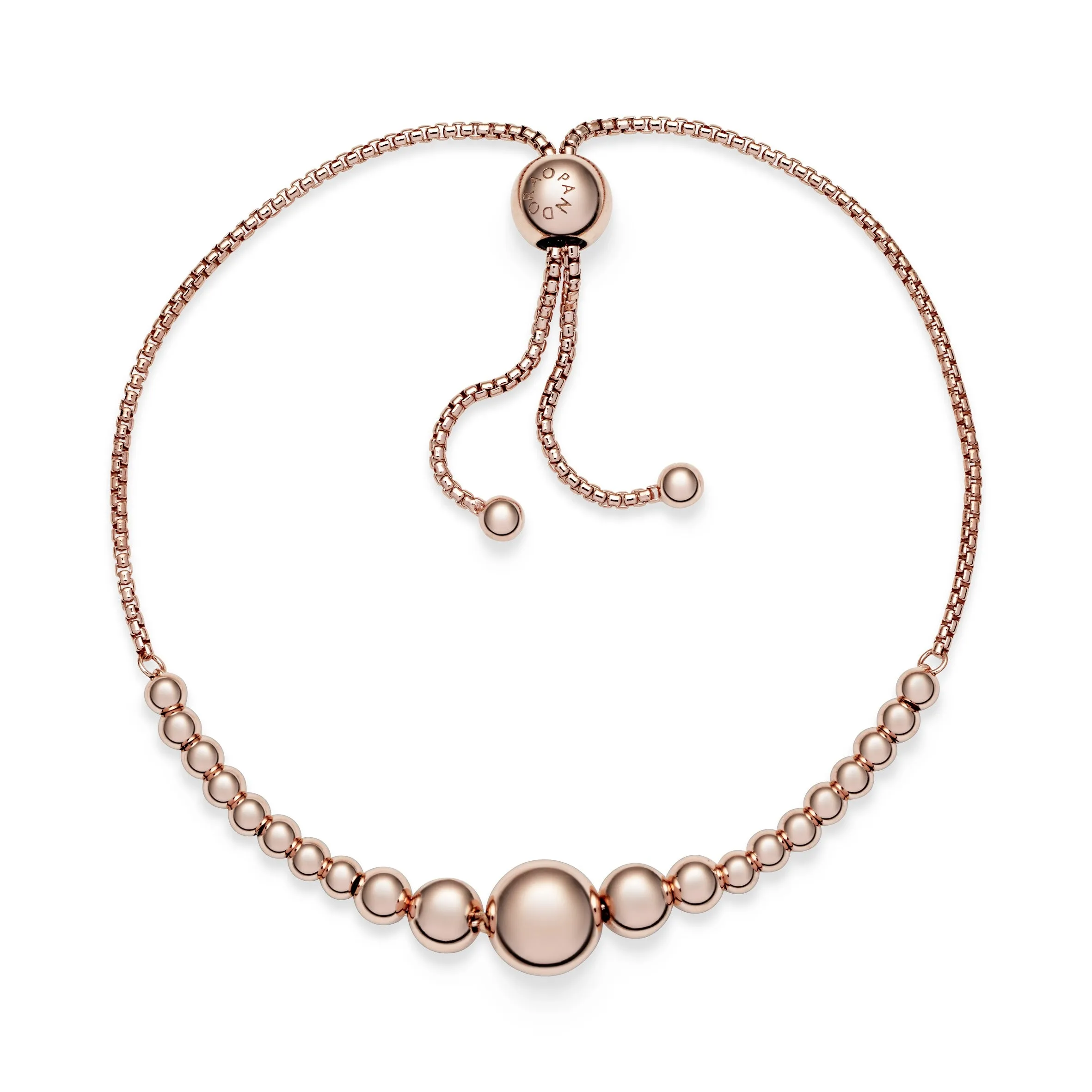 Beaded 14k Rose Gold-plated slider bracelet