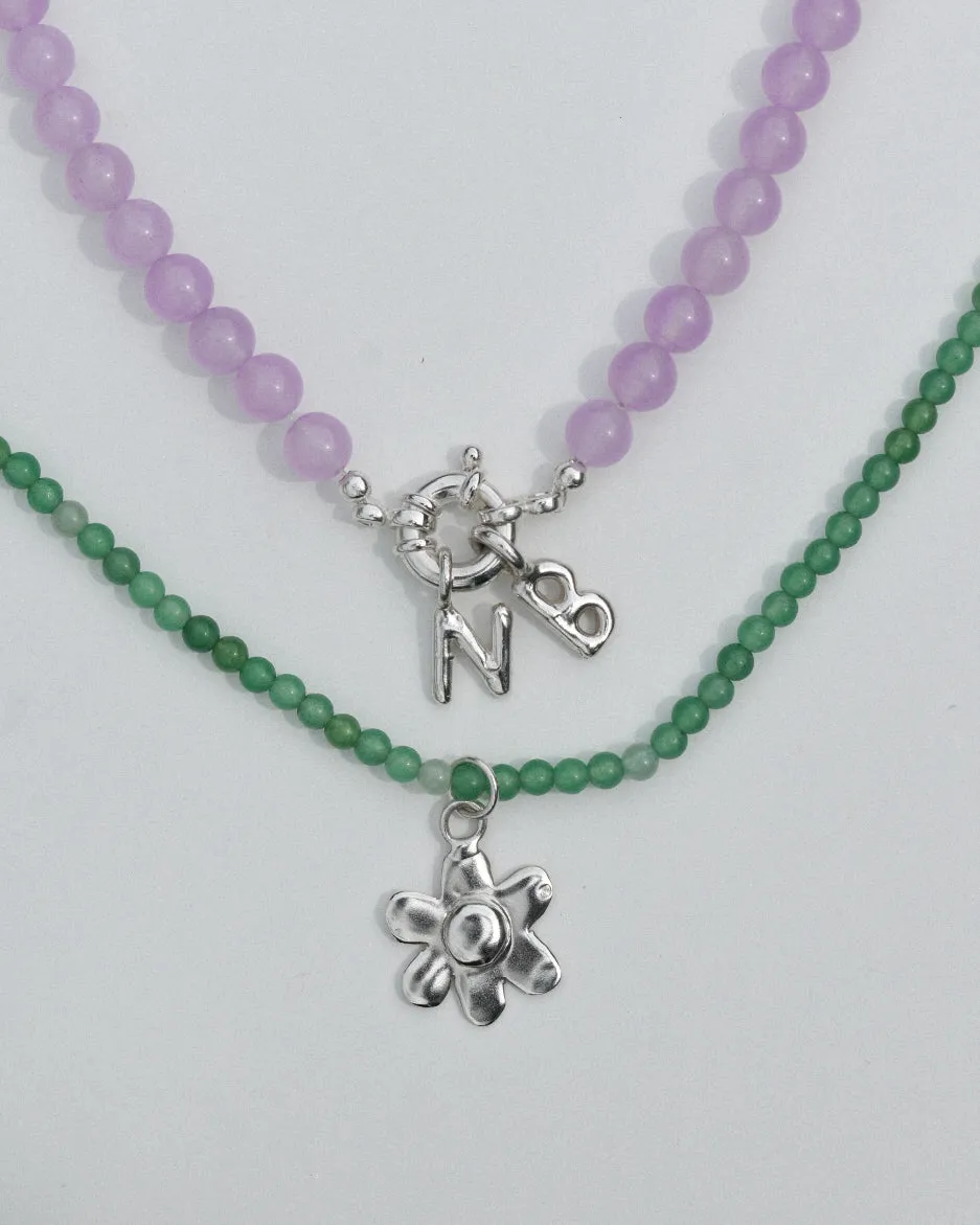 Beaded Necklace - Lilac Jade Stacker