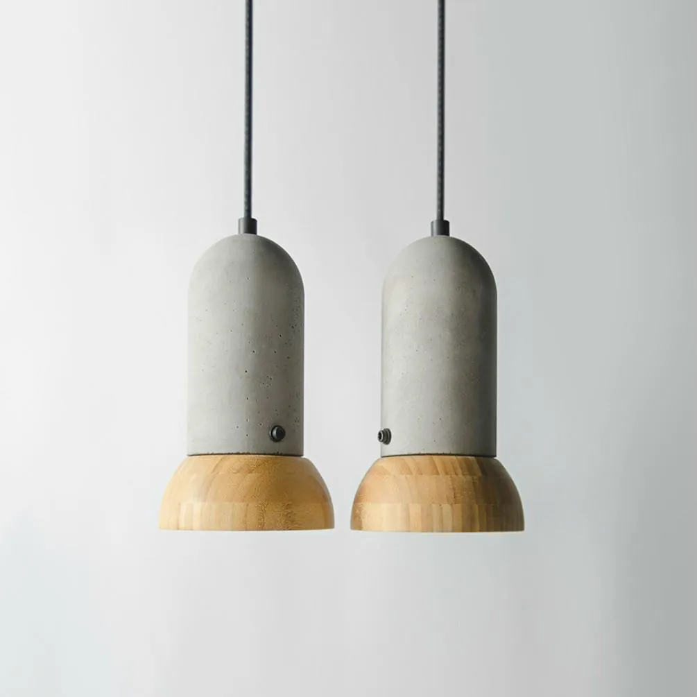 Bei Concrete & Bamboo Pendant