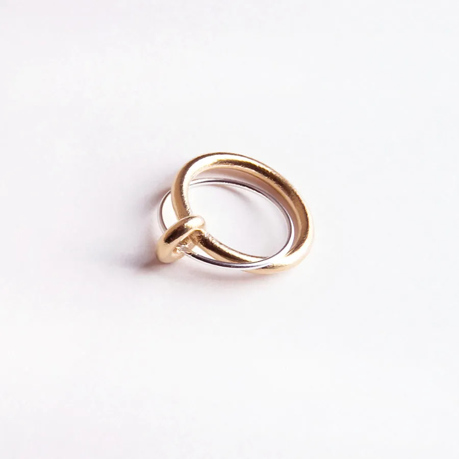 Binary Ring Silver and Brass