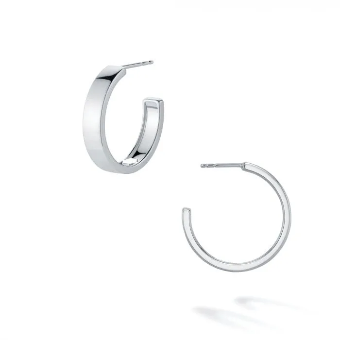 Birks Sterling Bold Square 20mm Hoops