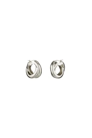 Bling Bar Carolina Hoops Silver Plating