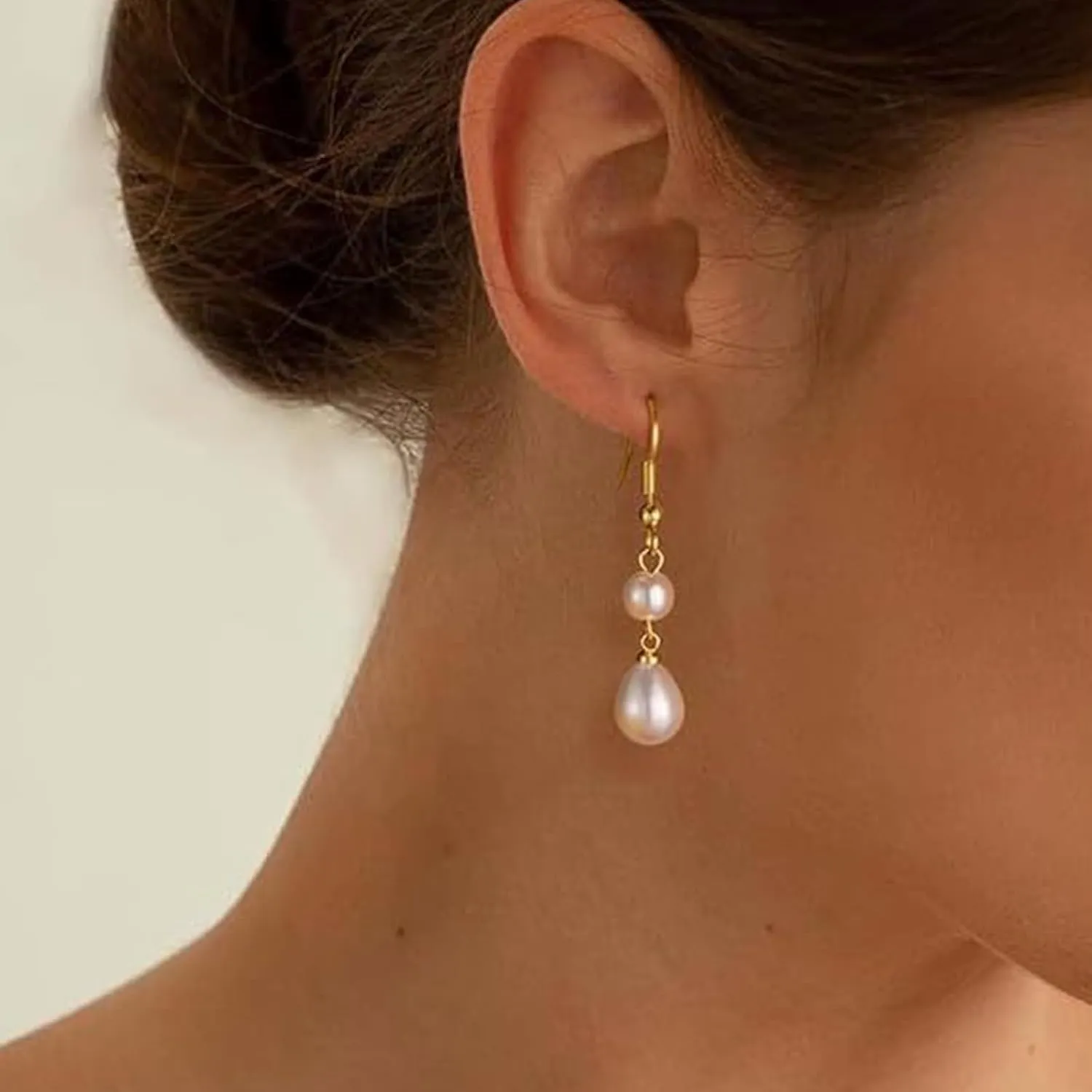 Boho Baroque Pearl Dangle Earrings - Elegant Wedding & Statement Studs for Guest Dresses Accessories