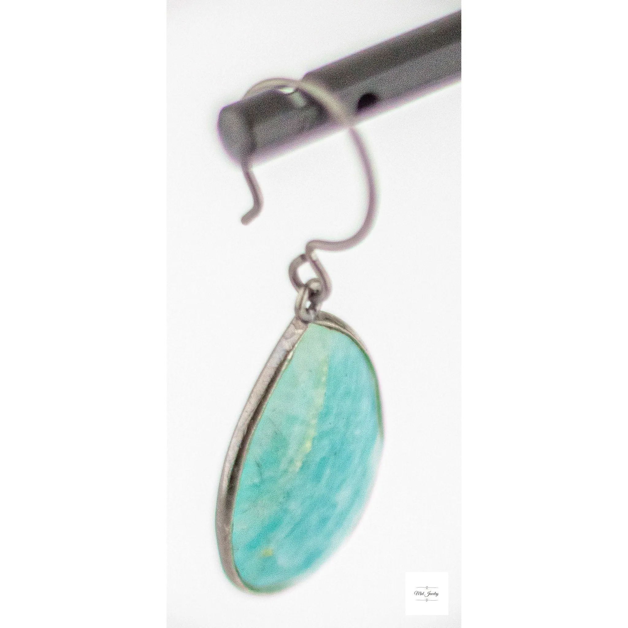 Bold Amazonite Drop Earrings: Boho Chic Green Gemstone Earrings