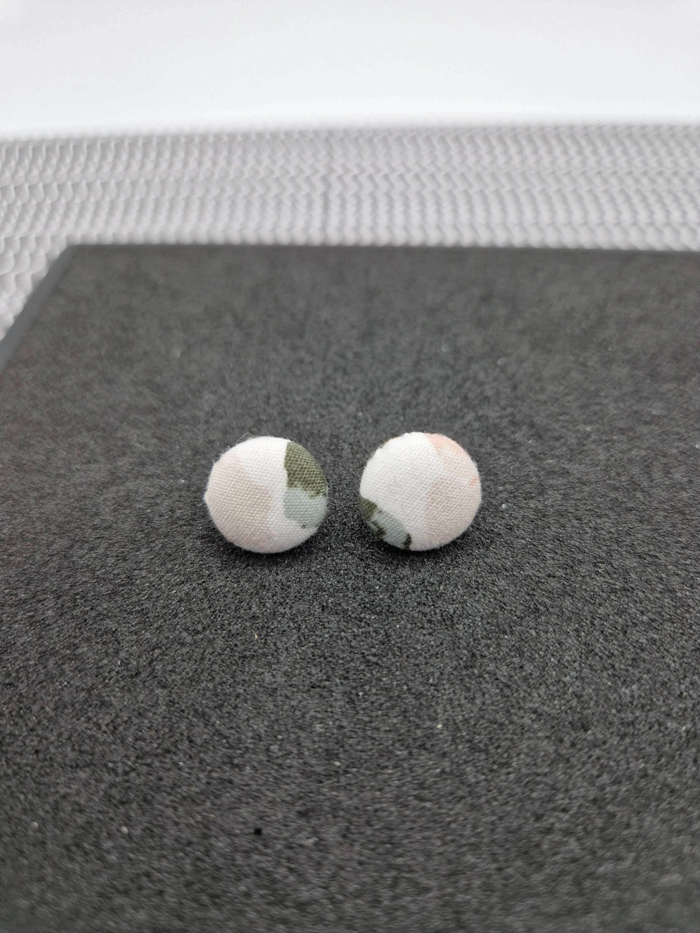 Bold and bright button stud earrings.