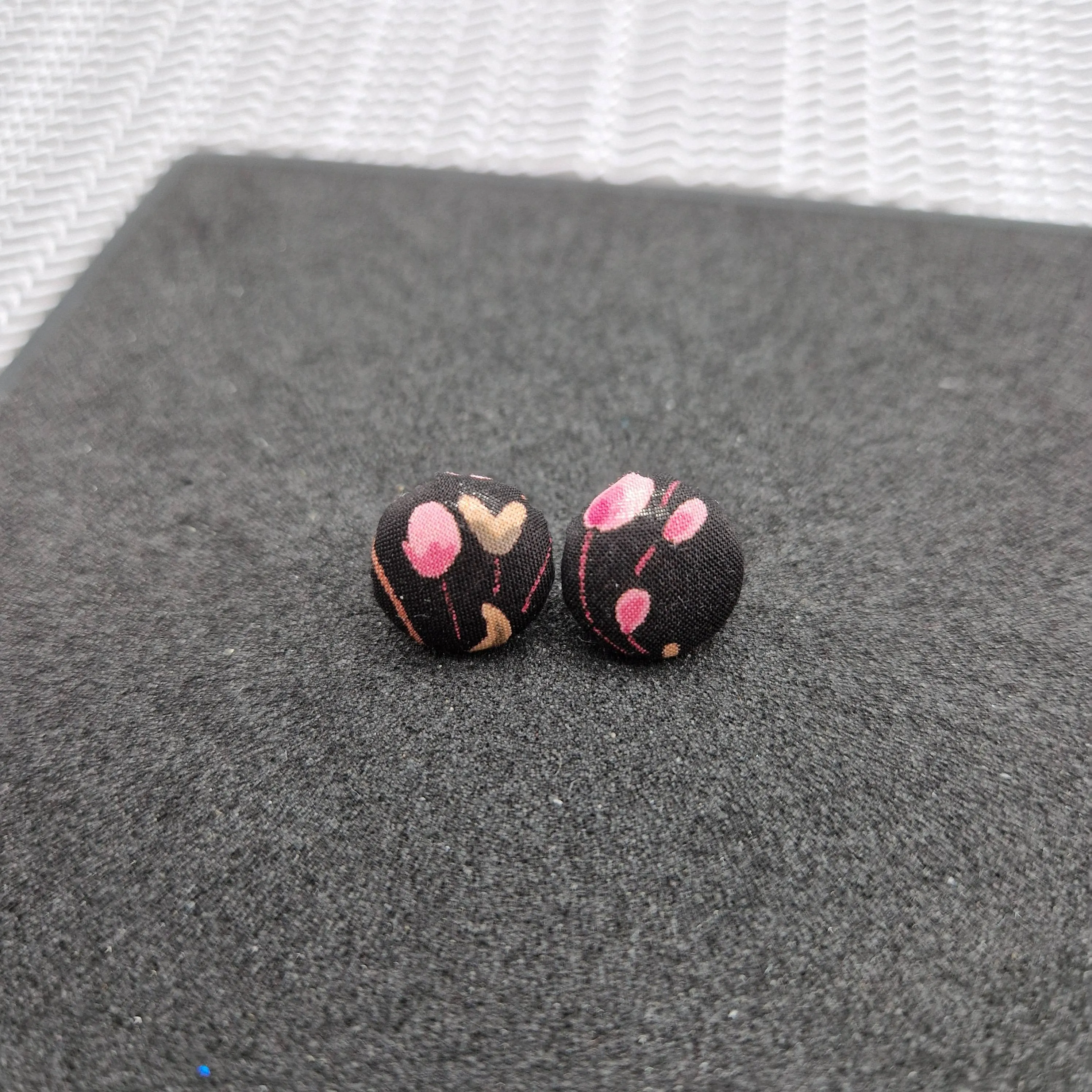 Bold and bright button stud earrings.