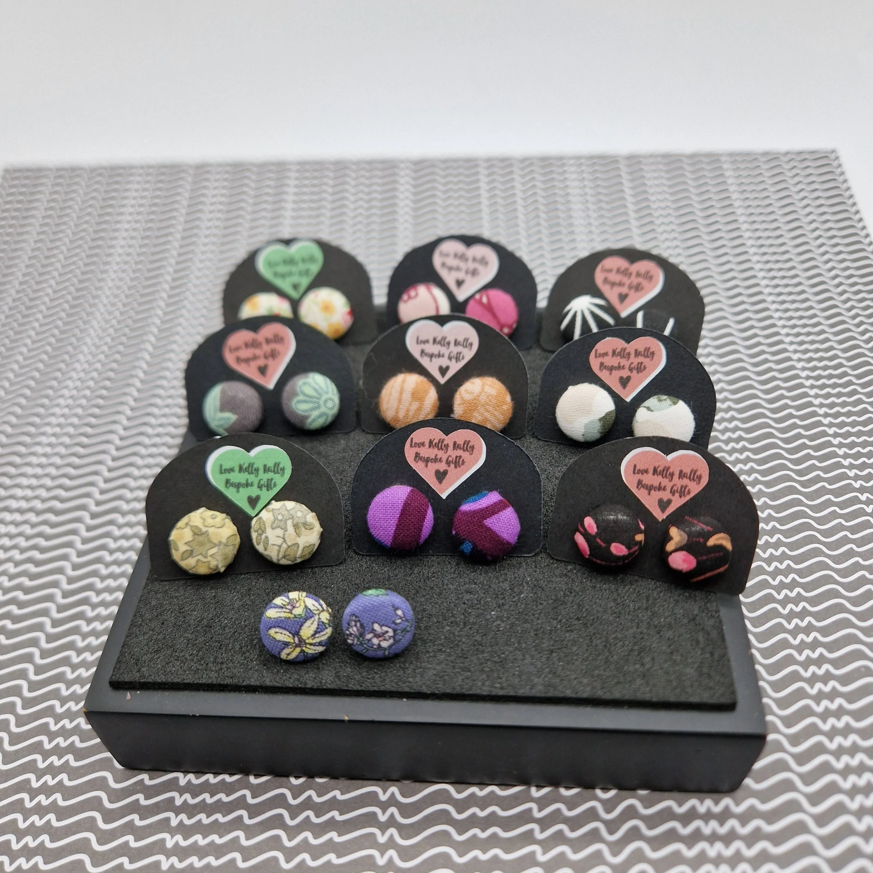 Bold and bright button stud earrings.