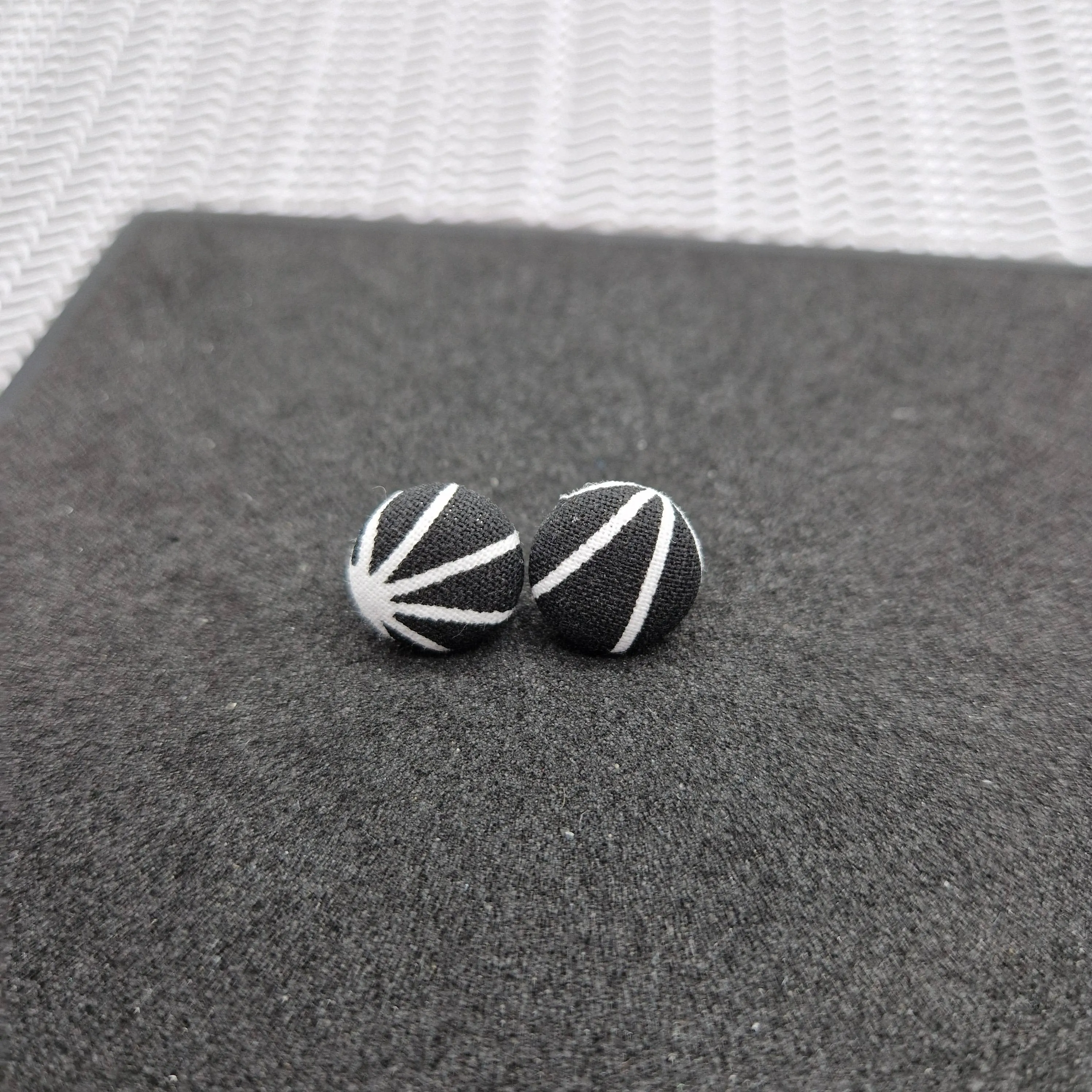 Bold and bright button stud earrings.