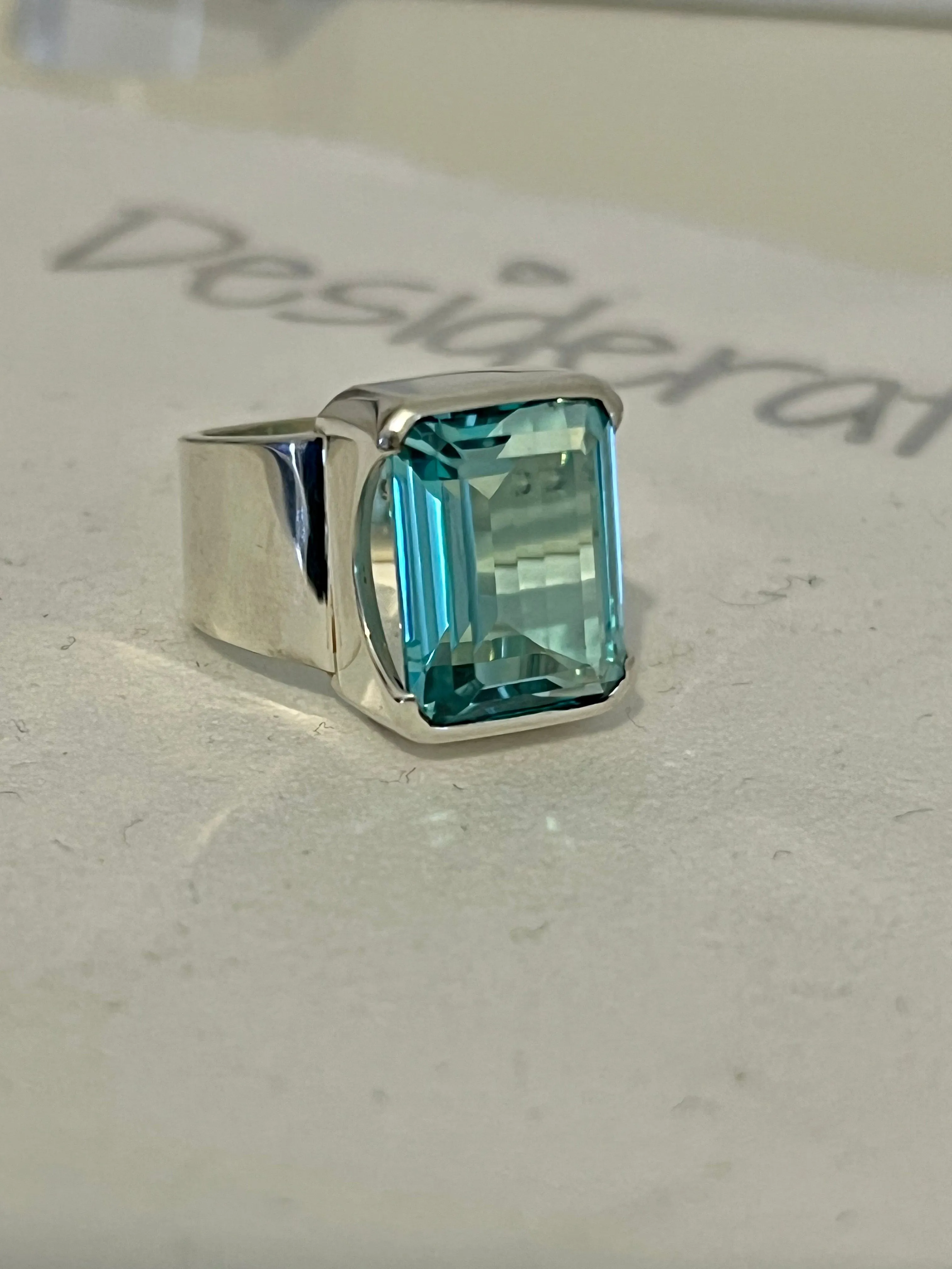 Bold Aquamarine Ring