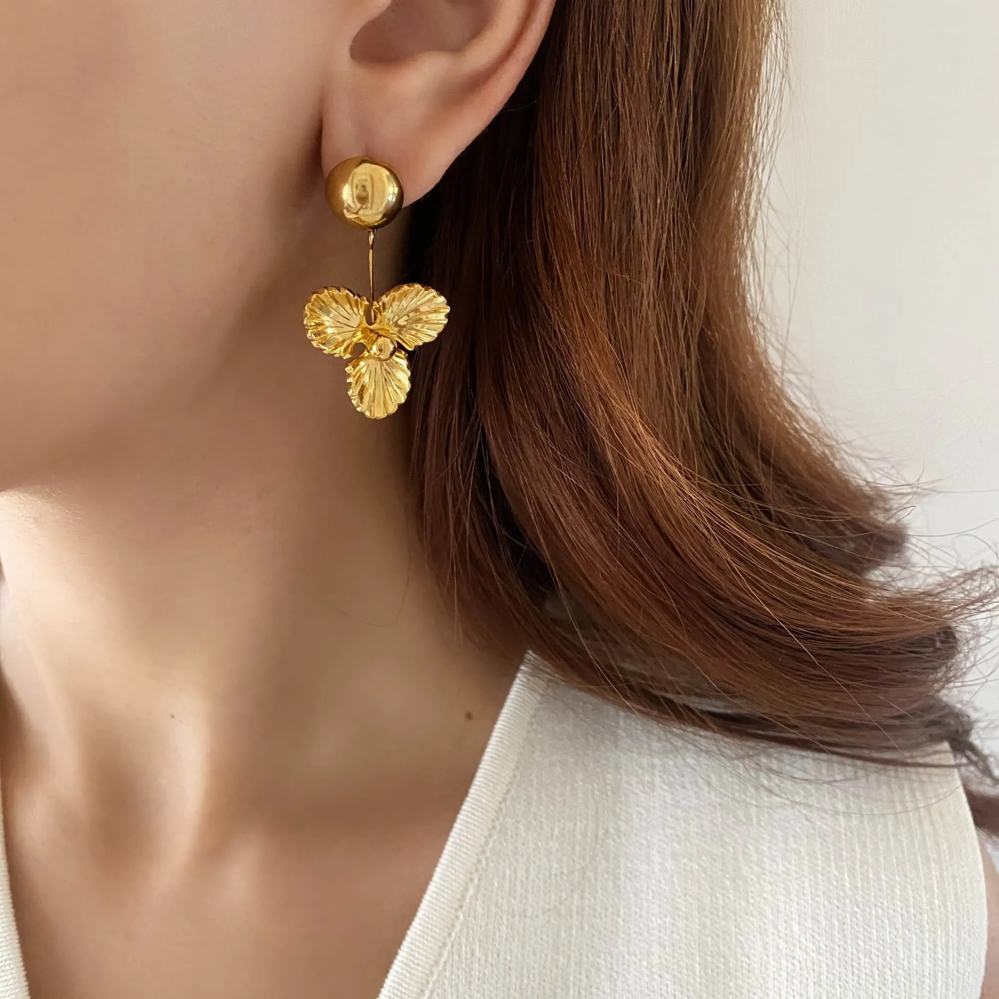 Bold Clover Drop Earrings