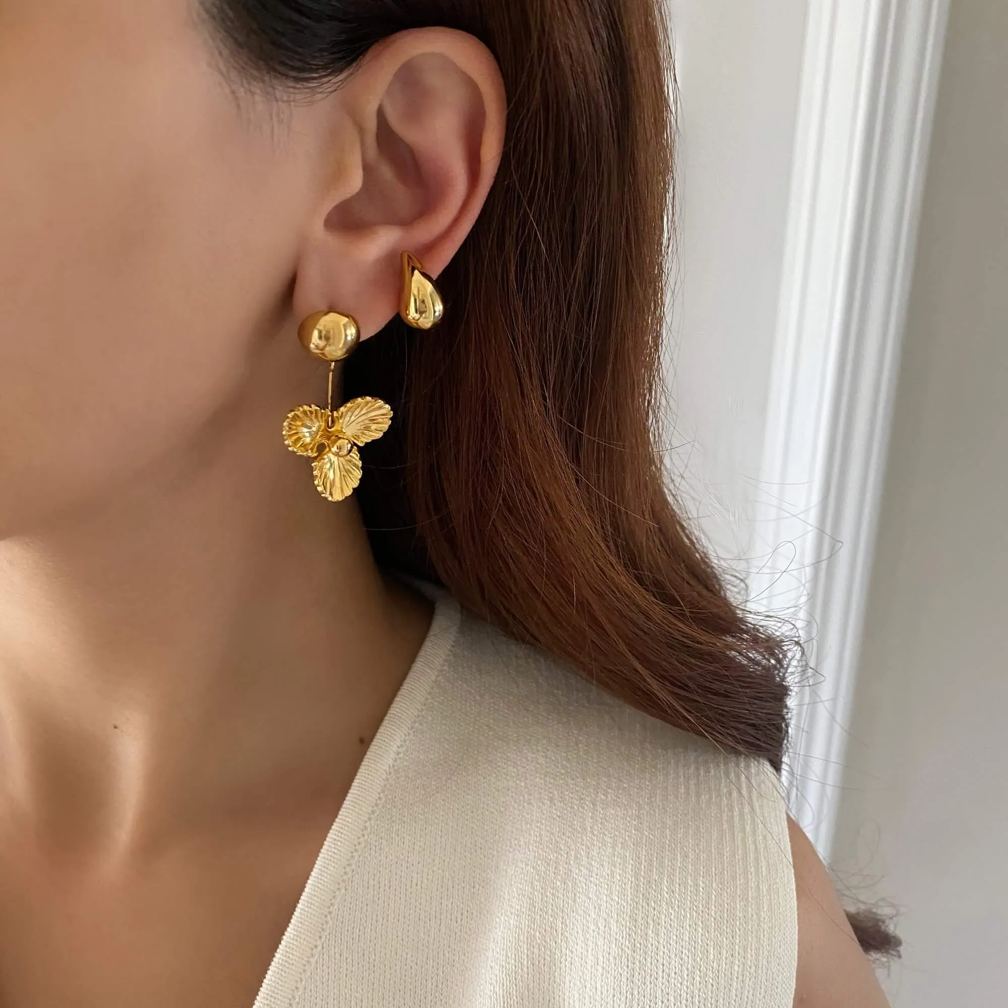 Bold Clover Drop Earrings