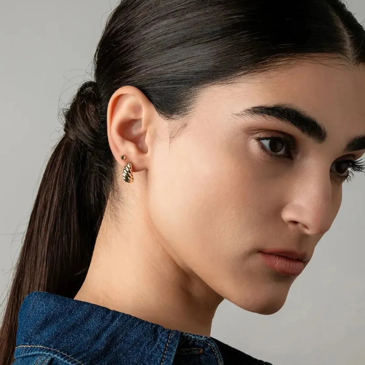 Bold Croissant Earrings (pair)