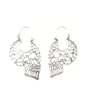 Bold Gold Skull Drop Earrings - Lightweight & Hypoallergenic