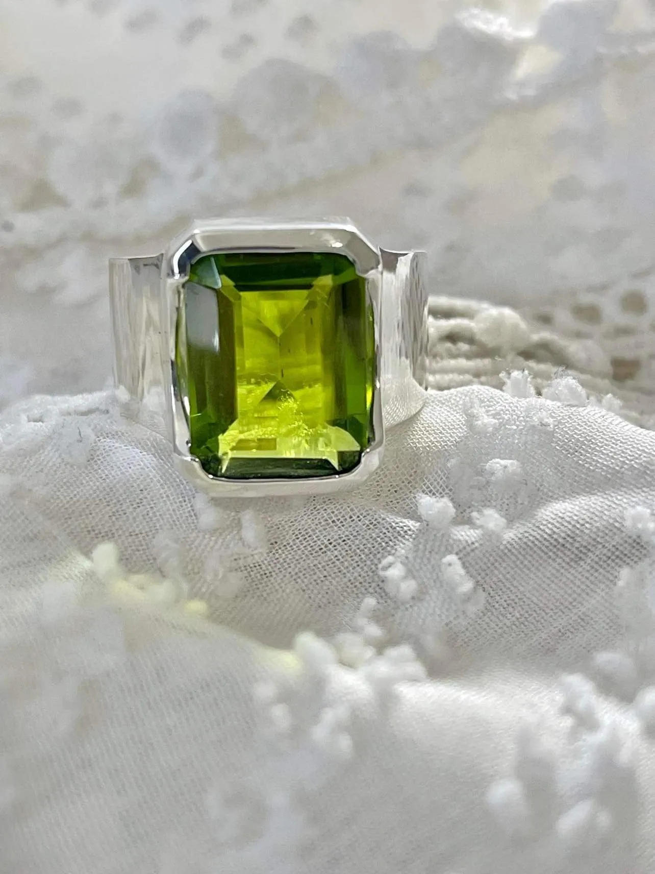 Bold Peridot Ring