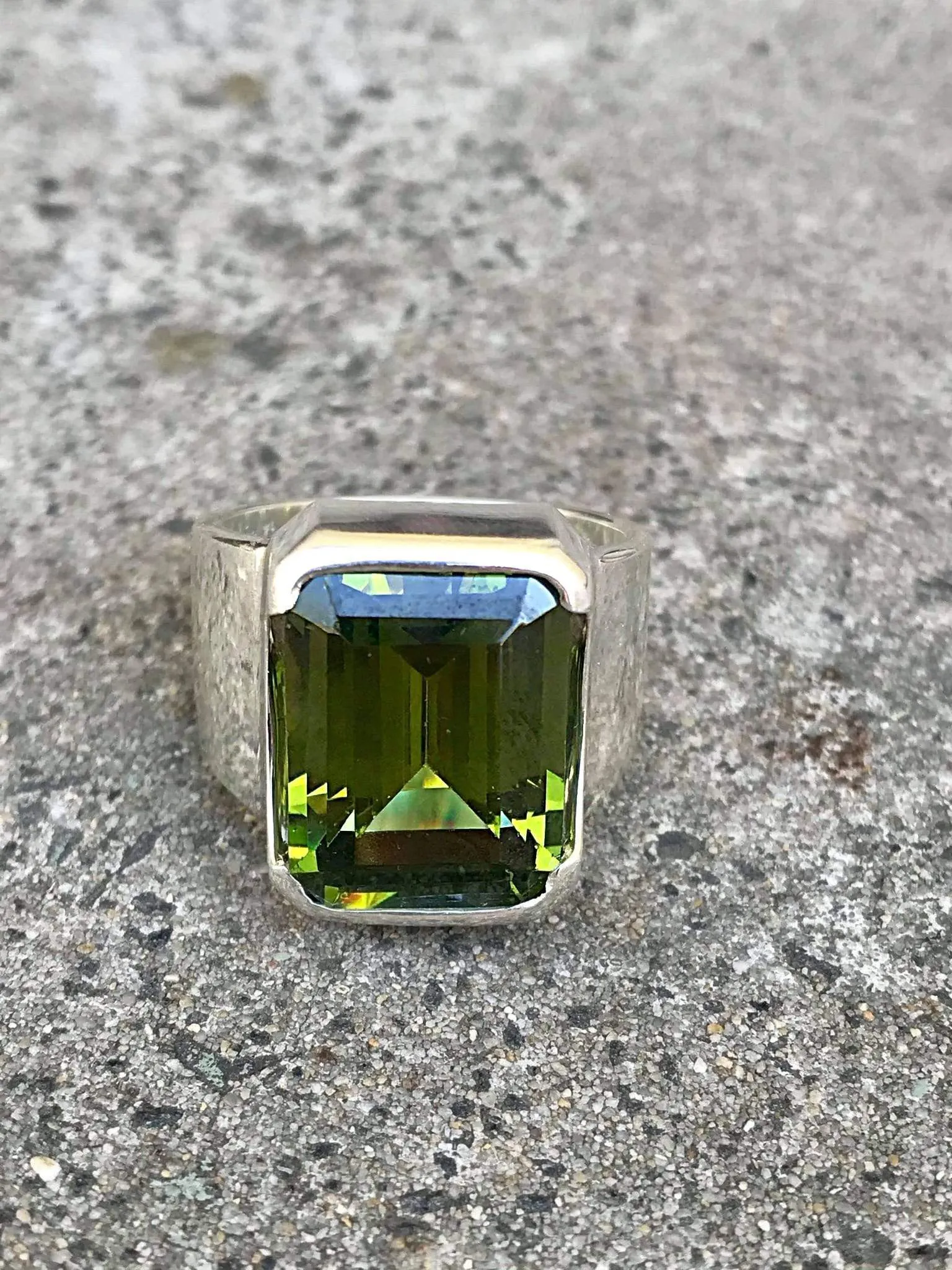 Bold Peridot Ring