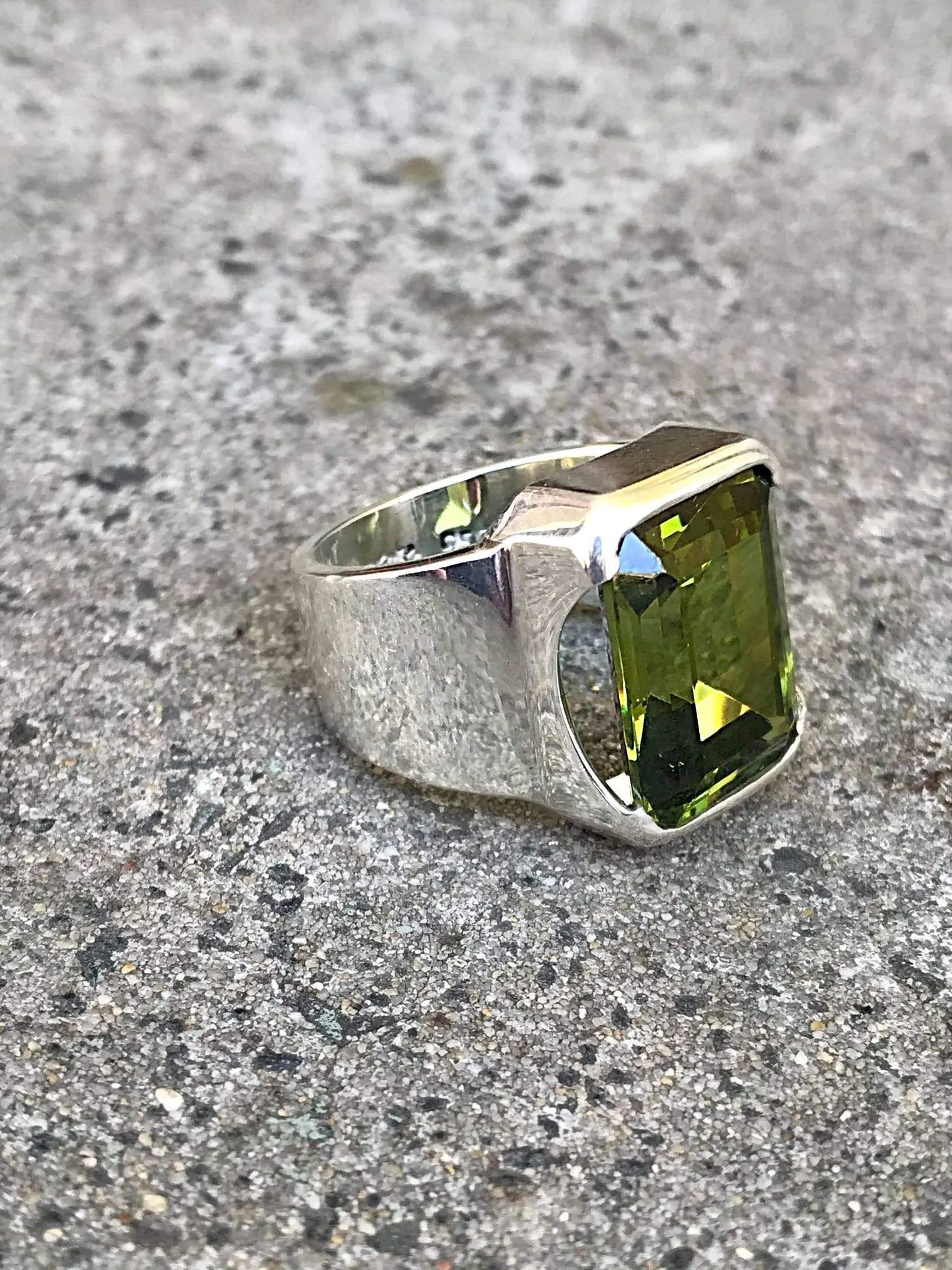 Bold Peridot Ring