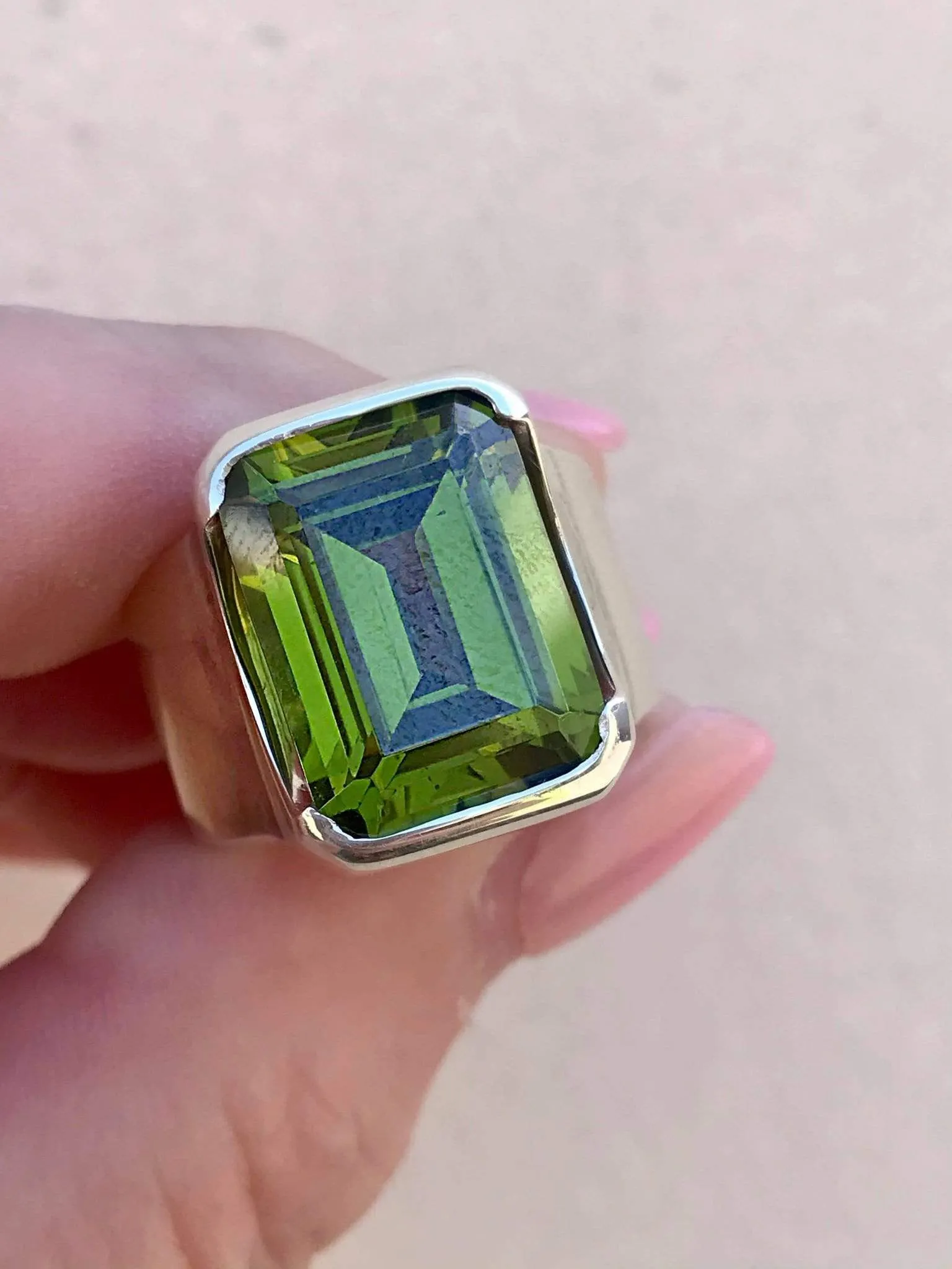 Bold Peridot Ring
