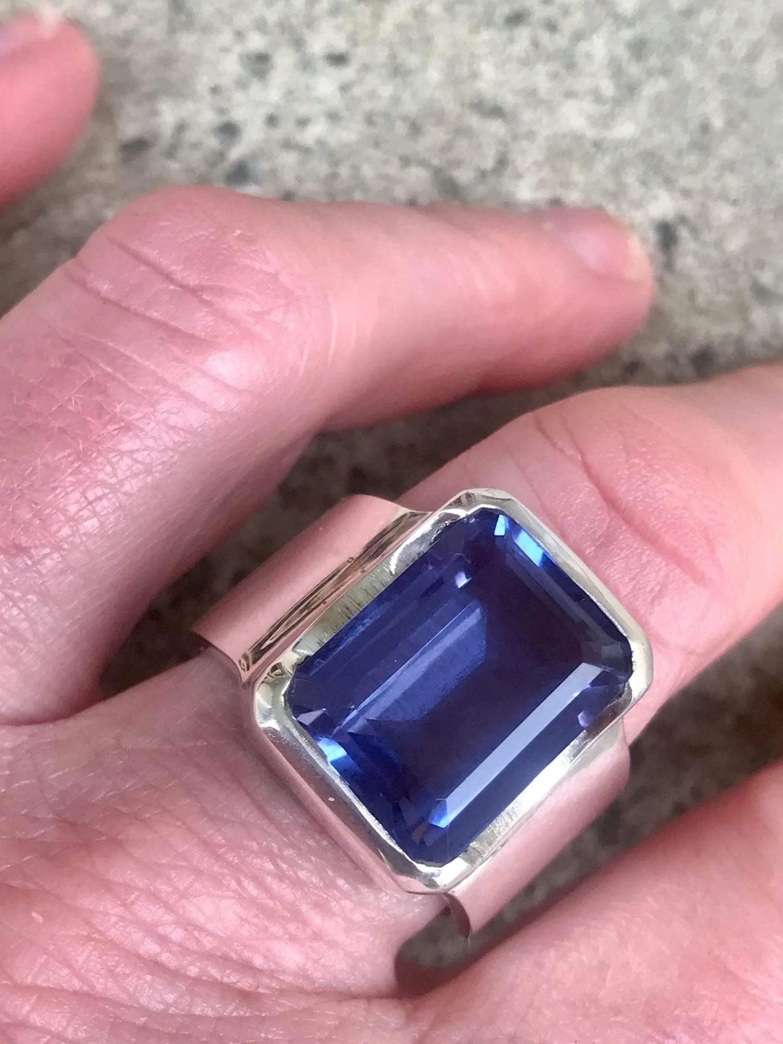 Bold Sapphire Quartz Ring