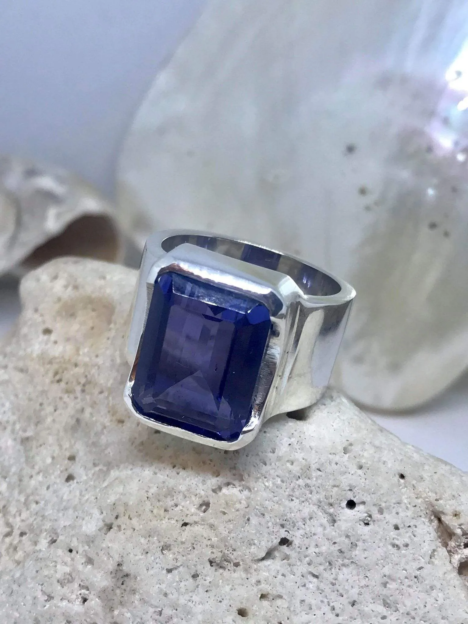 Bold Sapphire Quartz Ring