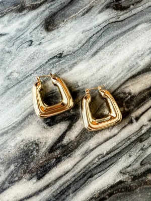 Bold Statement Square Hoop Earrings