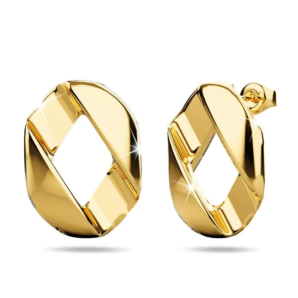 Brincos Textured Earrings in Gold