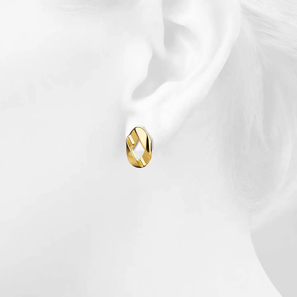 Brincos Textured Earrings in Gold
