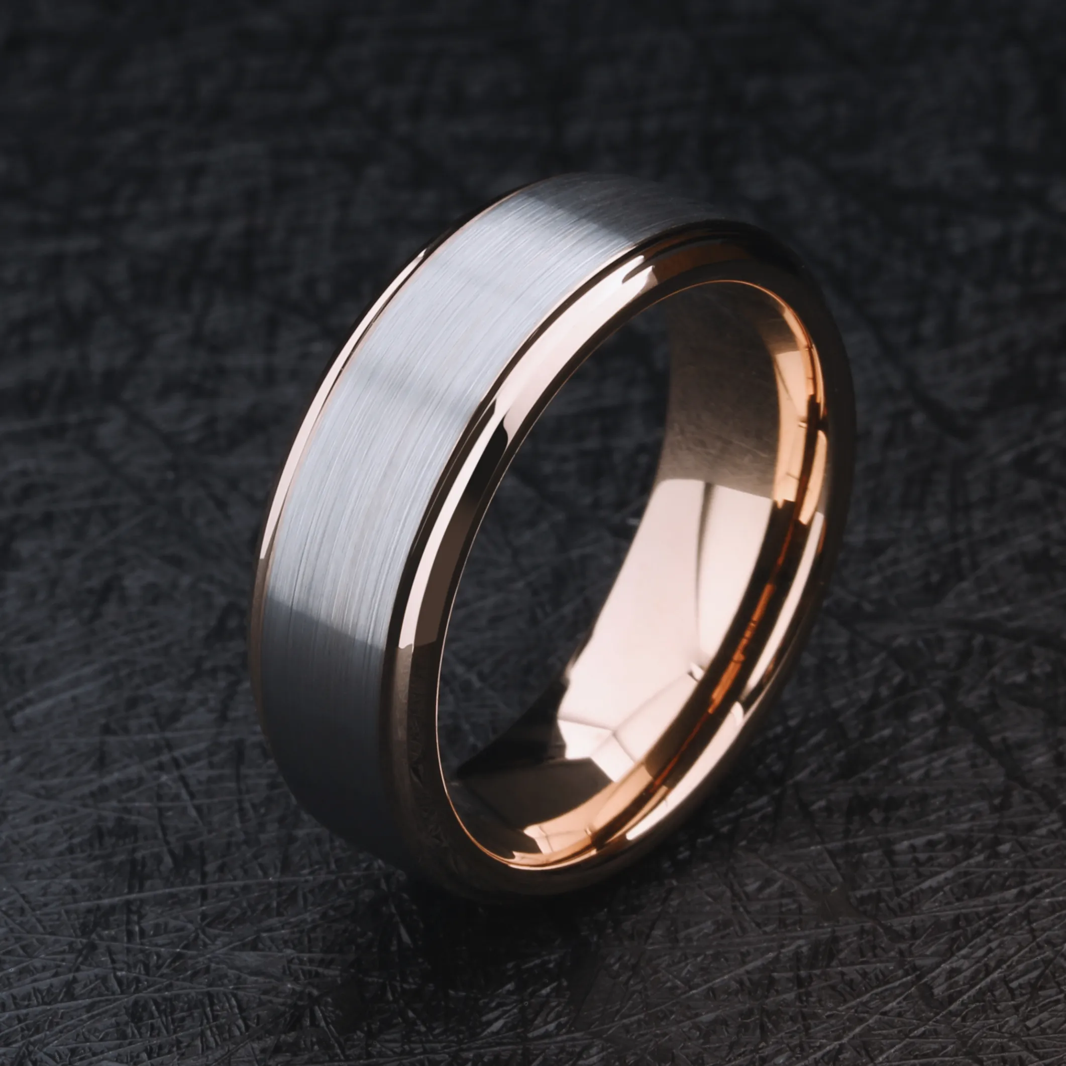 Brushed Silver Rose - Beveled
