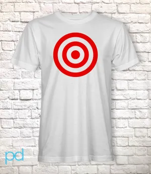 Bullseye Target Rings T Shirt, Red Shooting Rings Tee Tshirt