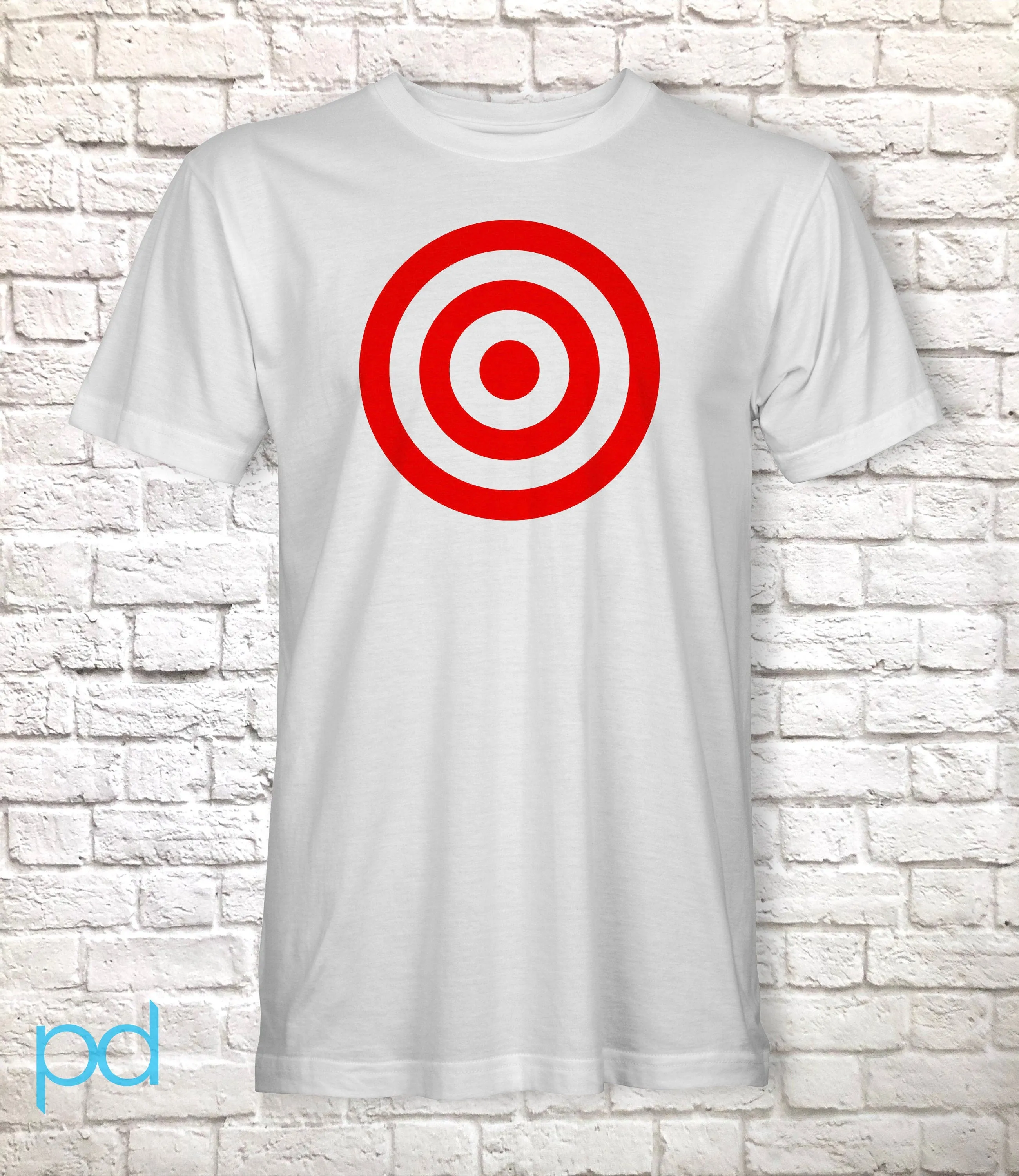 Bullseye Target Rings T Shirt, Red Shooting Rings Tee Tshirt