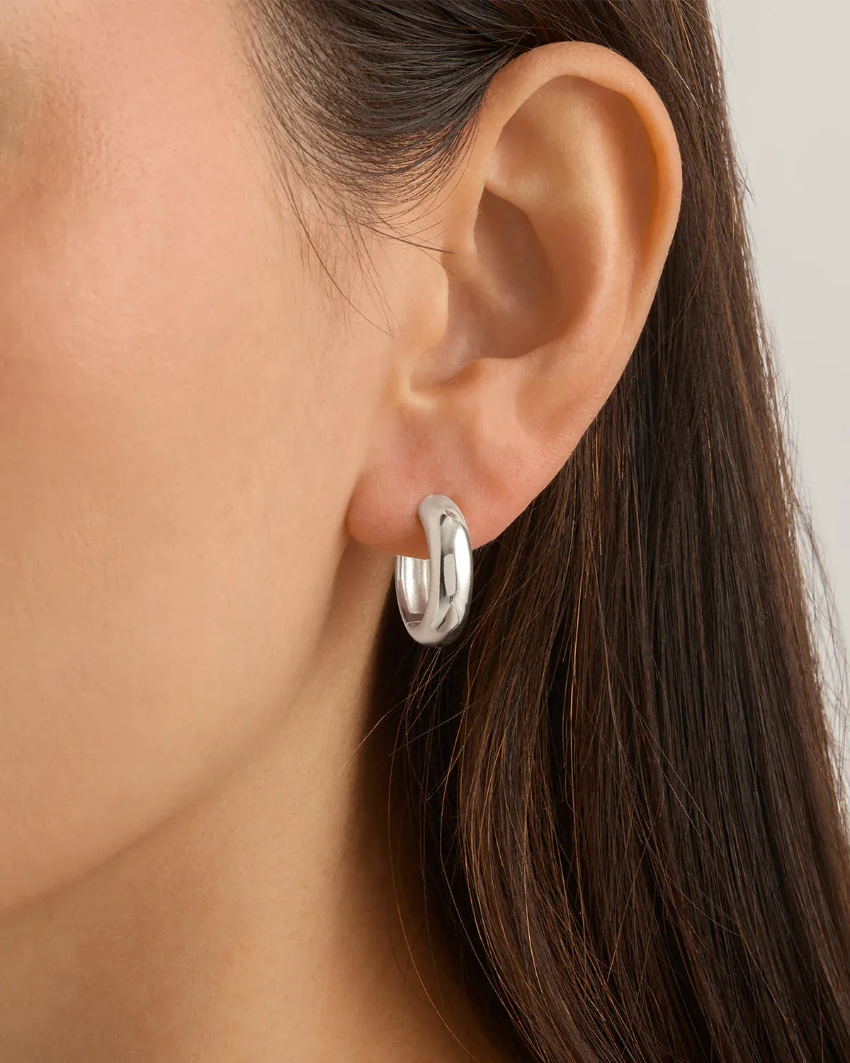 By Charlotte, Bold Large Hoops | Silver