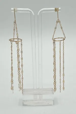 ByBoe Chandelier Chain Gold Earrings
