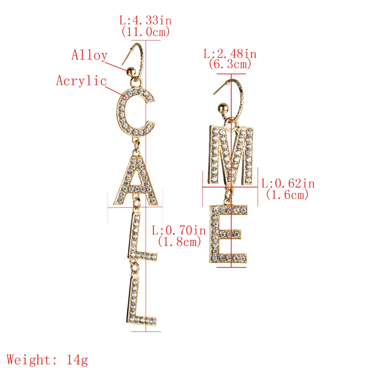 Call Me Rhinestone Earrings