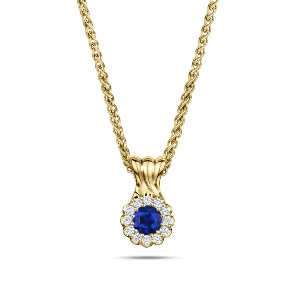 Cannelé Twist sapphire necklace