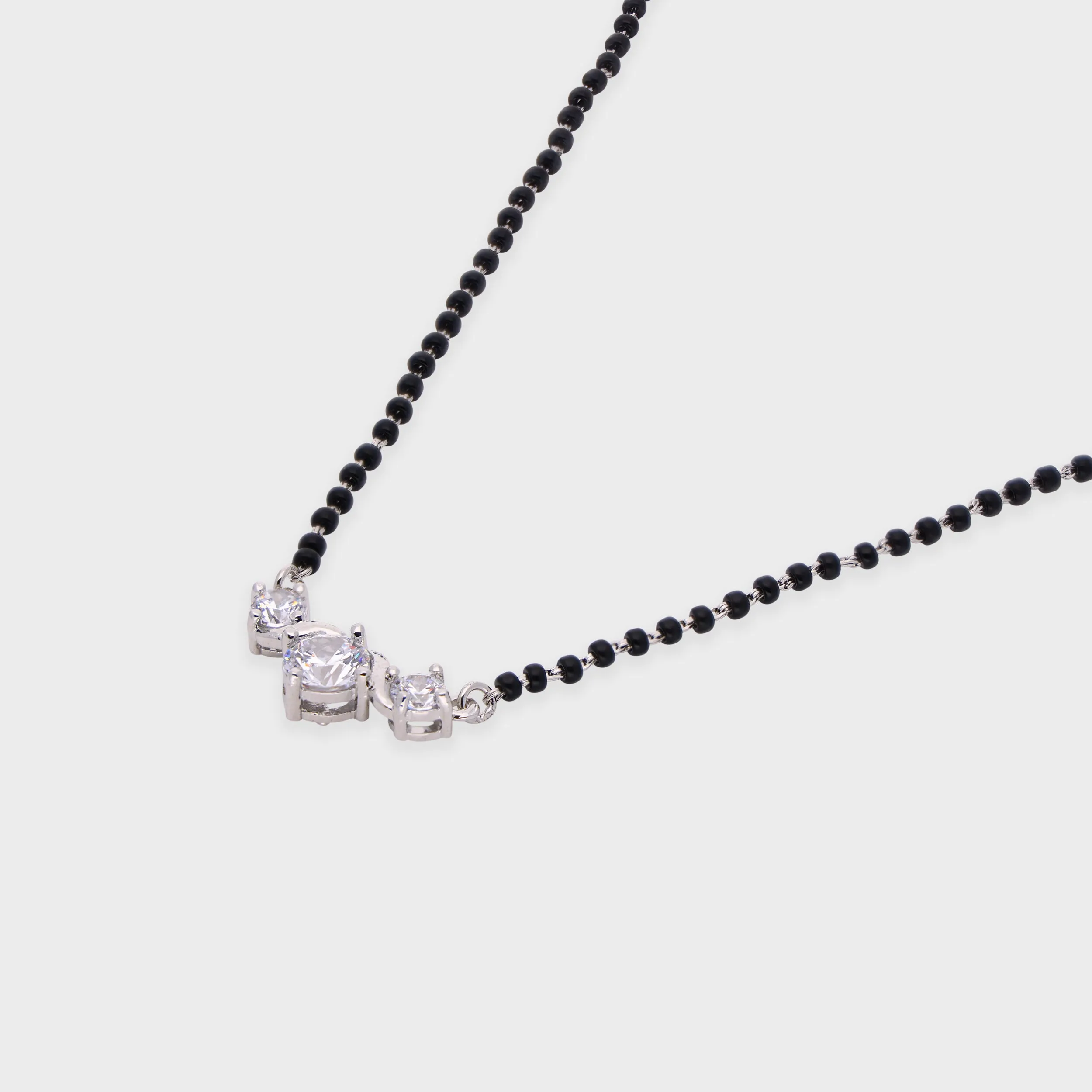 Celeste Harmony Diamond Mangalsutra in Sterling Silver | SKU : 0003535493