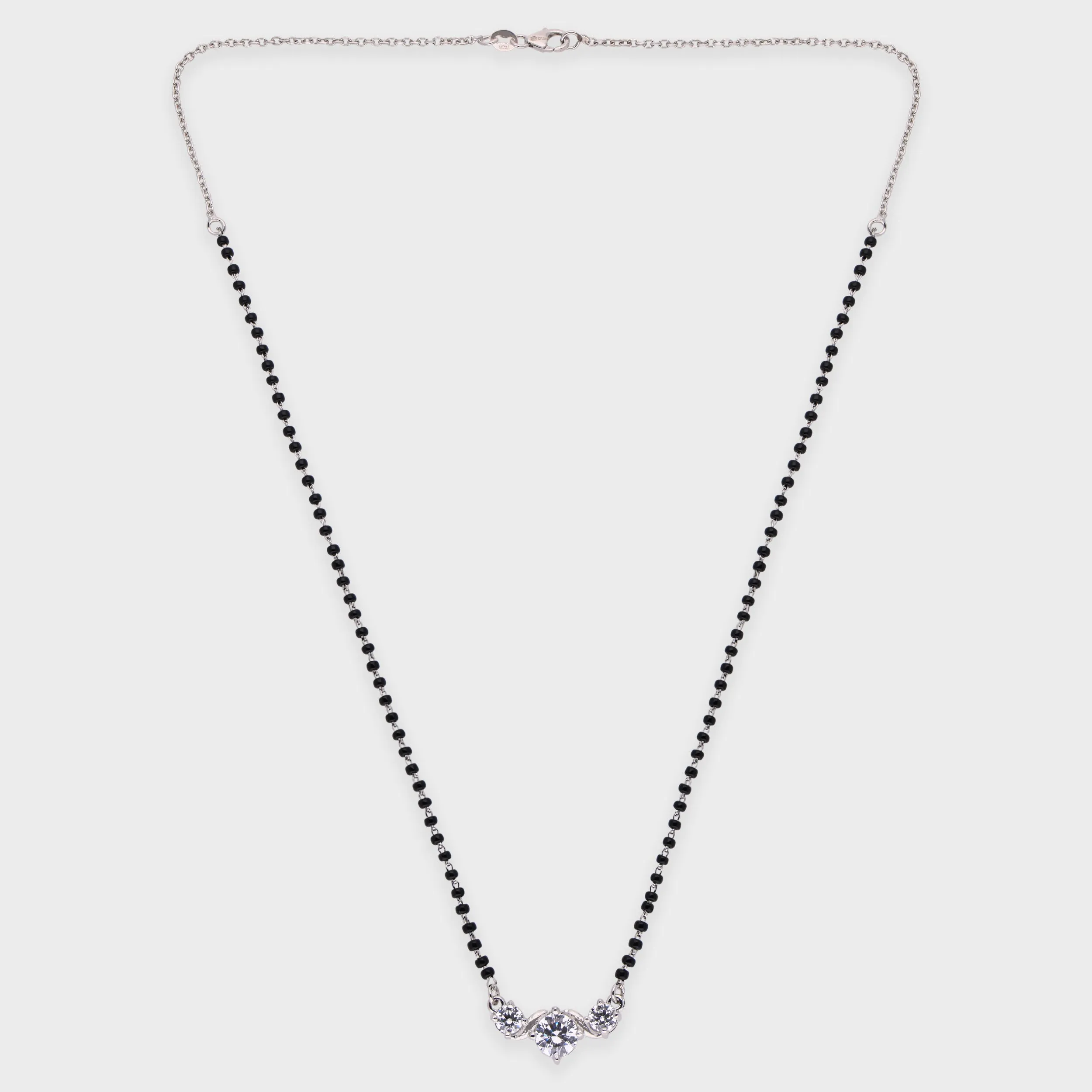 Celeste Harmony Diamond Mangalsutra in Sterling Silver | SKU : 0003535493