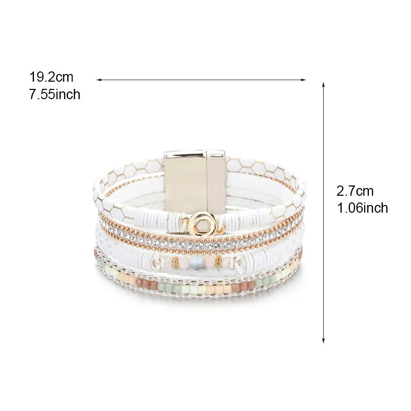 Chic White Multi-layer Bohemian Bracelet