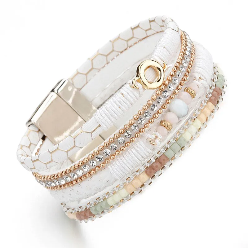 Chic White Multi-layer Bohemian Bracelet