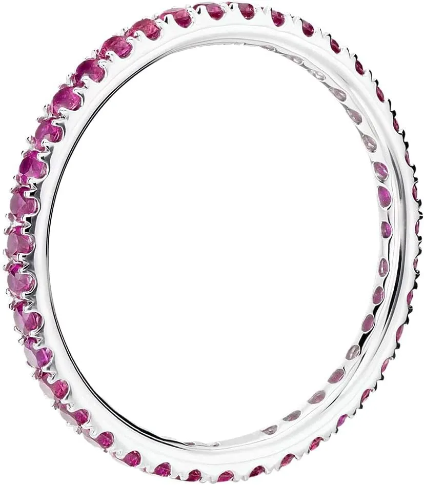 Choose Your Color Gemstone Band Rings 925 Sterling-Silver Beautiful Western Design