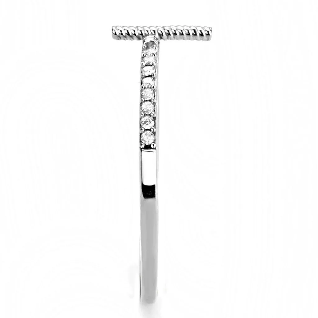 CJ161 Wholesale Women's Stainless Steel Minimal Cross Ring