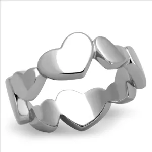 CJG2046 Stainless Steel Eternity Heart Ring