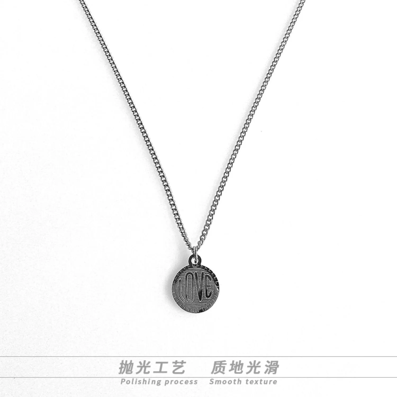 Classic Trendy Metal Silver Color Clavicle Chain Necklaces Stainless Steel Pendant Temperament Jewelry For Women Girls Necklaces