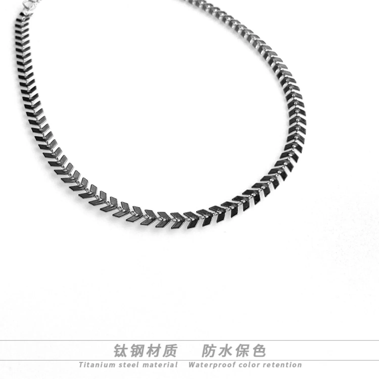 Classic Trendy Metal Silver Color Clavicle Chain Necklaces Stainless Steel Pendant Temperament Jewelry For Women Girls Necklaces