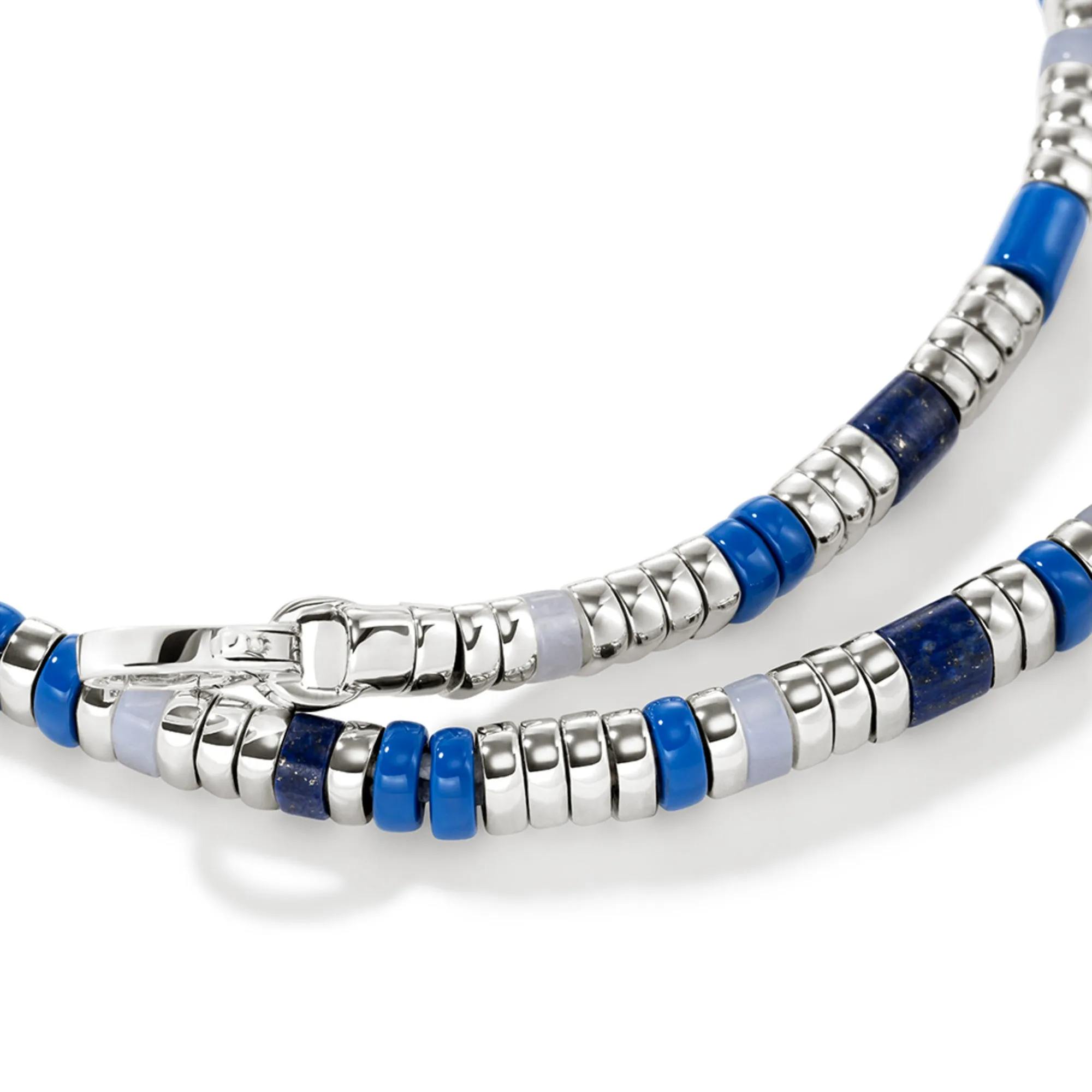 Colorblock Choker, Silver, Slim|NBS986611BULPZBLA